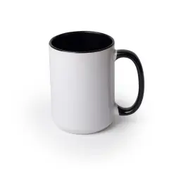 15oz Inner Color Mug - Black (Pack of 12)