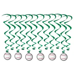 Baseball Whirls, (Pack Of 6)