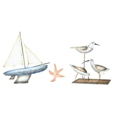 Shore Birds Wall Stencil | 2863 by Designer Stencils | Animal & Nature Stencils |