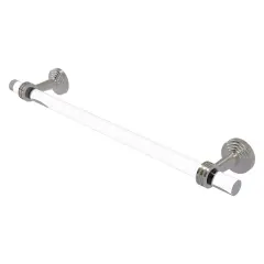 Pacific Beach Collection 36 Inch Towel Bar With Dotted Accents - Satin Nickel