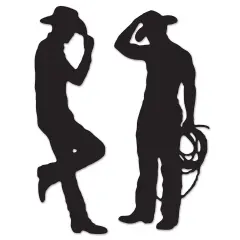 Cowboy Silhouettes (Pack of 12)