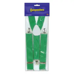 Green Suspenders (Pack of 12)