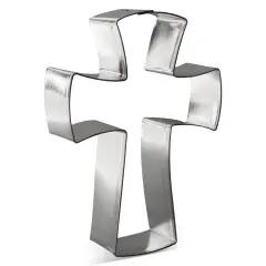 Confirmation Cross Cookie Cutter 4 3/8 in B1553, CookieCutter.com, Tin Plated Steel, Handmade in the USA
