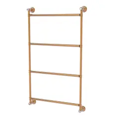 Carolina Crystal Collection 4 Tier 24 Inch Ladder Towel Bar - Brushed Bronze