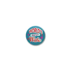 World's Best Wife Satin Button (Pack of 6)