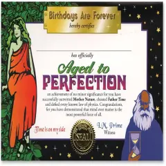 Aged To Perfection Certificate (Pack of 6)