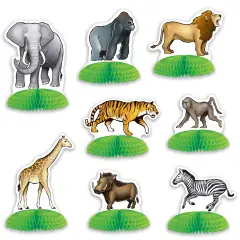 Jungle Safari Animal Mini Centerpieces, (Pack Of 12)