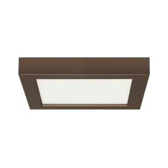 13.5w 7-in Flush Mount LED Fixture 2700K Square Shape Bronze Finish 120v Warm White