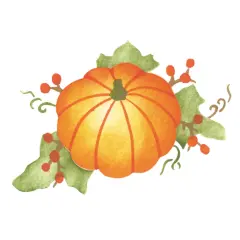 Large Pumpkin with Leaves/Berries Wall Stencil | 3141B by Designer Stencils |