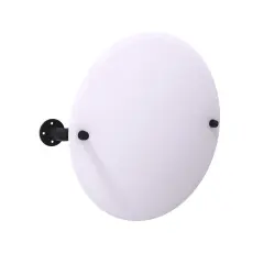 Pipeline Collection Frameless Round Wall Mounted Tilt Mirror - Matte Black