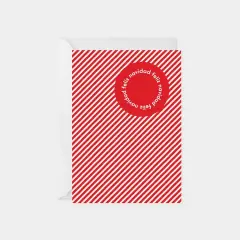 Feliz Navidad Candy Stripe Holiday Card,