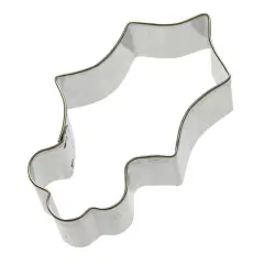 Holly Leaf Cookie Cutter 3 in, CookieCutter.com, Tin Plated Steel, Handmade in the USA