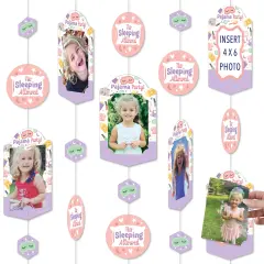 Big Dot of Happiness Pajama Slumber Party - Girls Sleepover Birthday Party Vertical Photo Garland 35 Pieces
