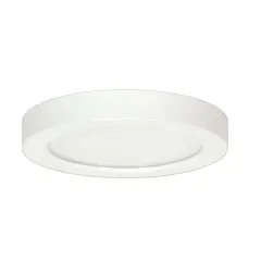 18.5w 9-in Flush Mount LED Fixture 3000K Round Shape White Finish 277v Warm White