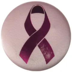 Pink Ribbon Satin Button (Pack of 6)