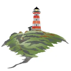 Lighthouse on an Island Wall Stencil | 2712 by Designer Stencils | Outdoor Stencils | Reusable Art Craft Stencils for Painting on Walls, Canvas, Wood | Reusable Plastic Paint Stencil for Home Makeover | Easy to Use & Clean Art Stencil