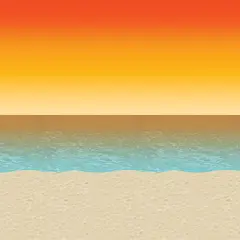 Luau Sunset Backdrop (Pack of 6)