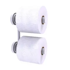 Dottingham Collection 2 Roll Reserve Roll Toilet Paper Holder - Matte White