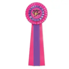 Cerise/Purple Birthday Girl Deluxe Rstte (Pack of 3)