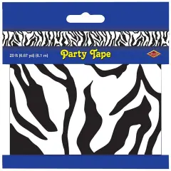 Zebra Print Party Tape (Pack of 12)