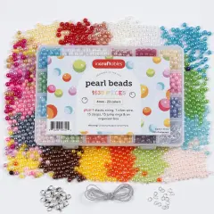 Incraftables Pearl Beads for Jewelry Making 1700pcs (24 Colors). 6mm Round Pearl Beads for Bracelets Making & Crafting. Assorted Pearls for crafts for Kids & Adults with Silver Wire, String & Clasps