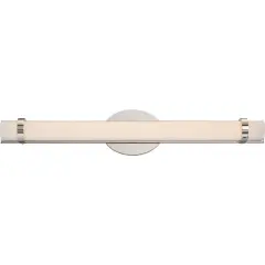 Nuvo Slice 1-Light 24" LED Double Wall Vanity Sconce in Polished Nickel Finish
