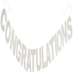 Glittered Congratulations Streamer (Pack of 12)