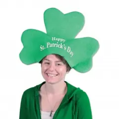 Plush St Patrick's Day Shamrock Hat (Pack of 6)