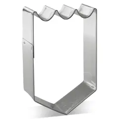Castle Royal Banner Cookie Cutter 3.75 in, CookieCutter.com, Tin Plated Steel, Handmade in the USA