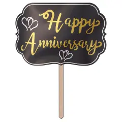 Foil Happy Anniversary Yard Sign, (Pack Of 6)