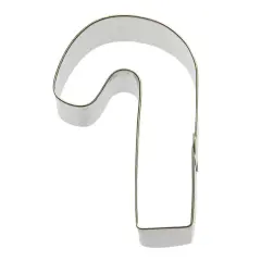 Candy Cane Cookie Cutter 3.5 in, CookieCutter.com, Tin Plated Steel, Handmade in the USA