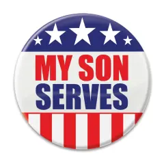 My Son Serves Button, (Pack of 6)