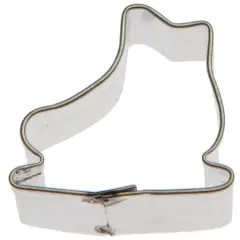 Mini Ice Skate Cookie Cutter 1 in, CookieCutter.com, Tin Plated Steel, Handmade in the USA