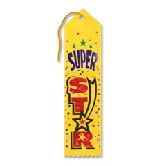 Super Star Award Ribbon (Pack of 6)