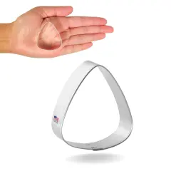 CookieCutter.com Mini Pie Slice, Candy Corn 1.75 in Cookie Cutter Tin Plated Steel, Made in USA