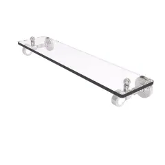 Pacific Grove Collection 16 Inch Glass Shelf - Satin Nickel