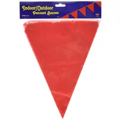 Red Pennant Banner (Pack of 12)