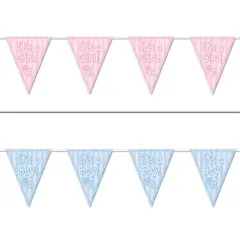 It's A Girl! Pennant Banner (Pack of 12)