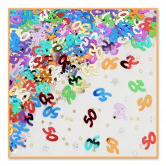 50 & Stars Confetti (Pack of 6)