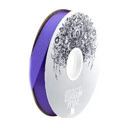 Acetate/Lustre Ribbon 7/8&Prime; &ndash; Homecoming Mum Braiding Ribbon Purple