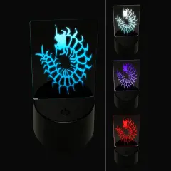 Creepy Crawly Centipede 3D Illusion LED Night Light Sign Nightstand Desk Lamp
