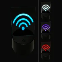 Internet Wifi Symbol 3D Illusion LED Night Light Sign Nightstand Desk Lamp