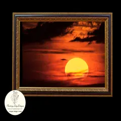 Sunset on the Mississippi - Art paperby Painting Lady Designs (Large24x36)