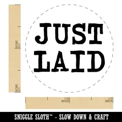 Just Laid Egg Self-Inking Rubber Stamp for Stamping Crafting Planners Fuchsia