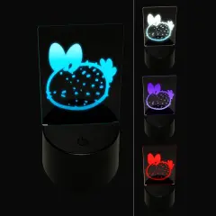 Kawaii Sea Bunny Slug 3D Illusion LED Night Light Sign Nightstand Desk Lamp