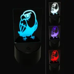 Cute and Grumpy Bald Eagle 3D Illusion LED Night Light Sign Nightstand Desk Lamp