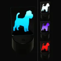 Rough Coated Jack Russell Terrier Parson Dog Solid 3D Illusion LED Night Light Sign Nightstand Desk Lamp