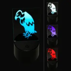 Condor Vulture Bird 3D Illusion LED Night Light Sign Nightstand Desk Lamp