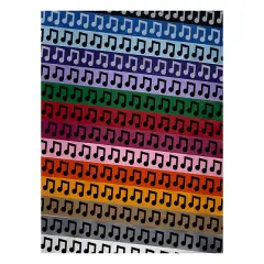 Music Eighth Notes Satin Ribbon for Bows Gift Wrapping - 1" - 3 Yards Silver Ribbon
