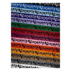 Simple Gears Border Steam Punk Satin Ribbon for Bows Gift Wrapping - 1" - 3 Yards Black Ribbon